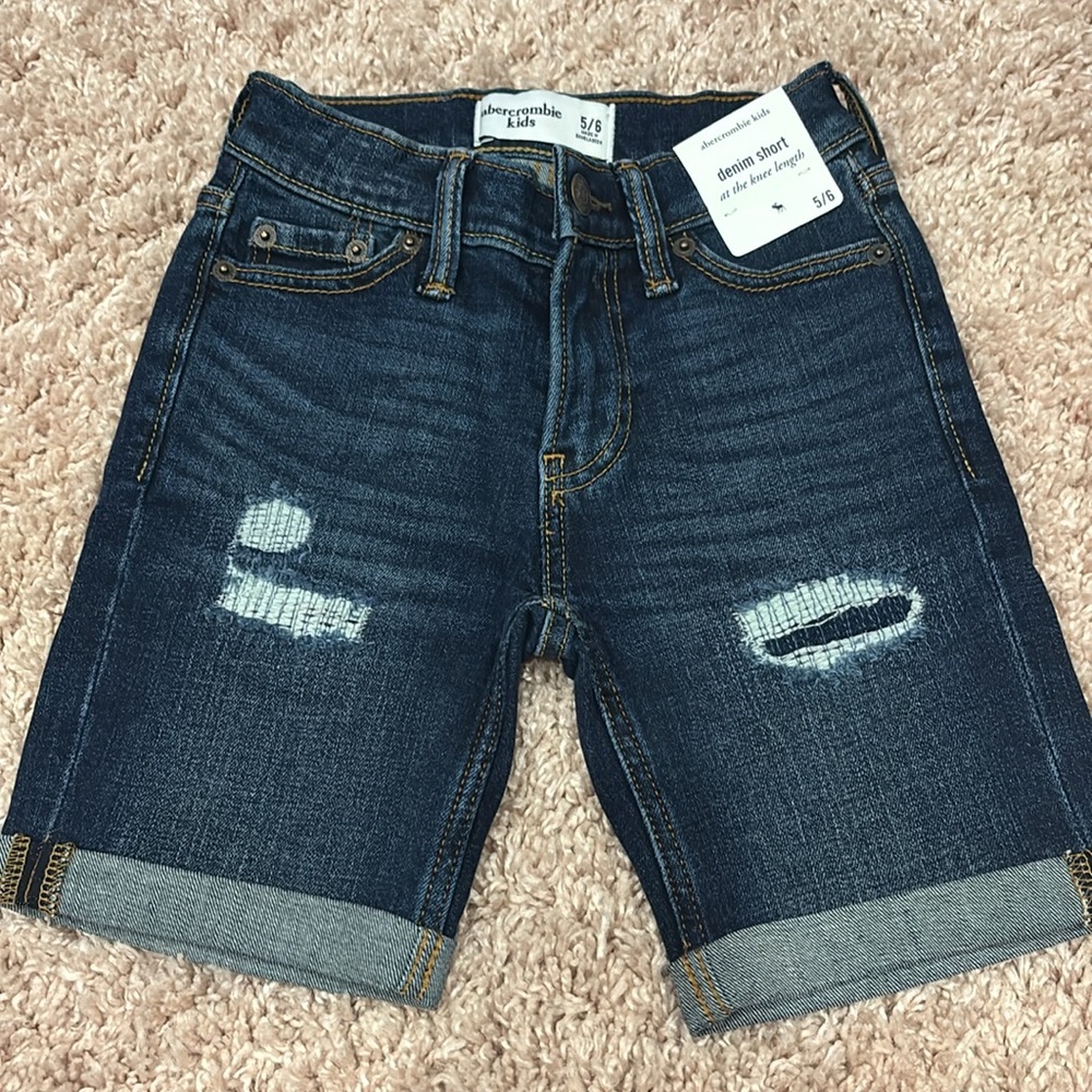 NEW Boys Abercrombie Kids Blue Denim Shorts